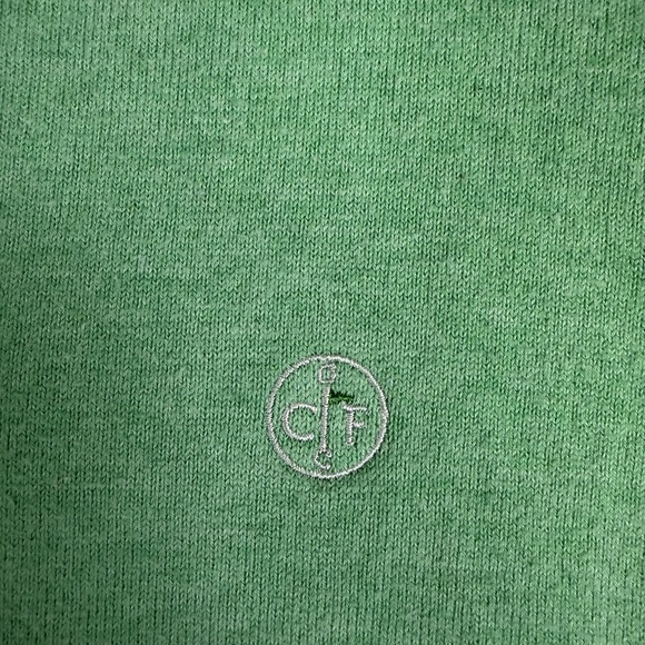 Peter Millar Quarter Zip Mens Large Green Pima Cotton Silk Nylon Cashmere Blend - Picture 4 of 10